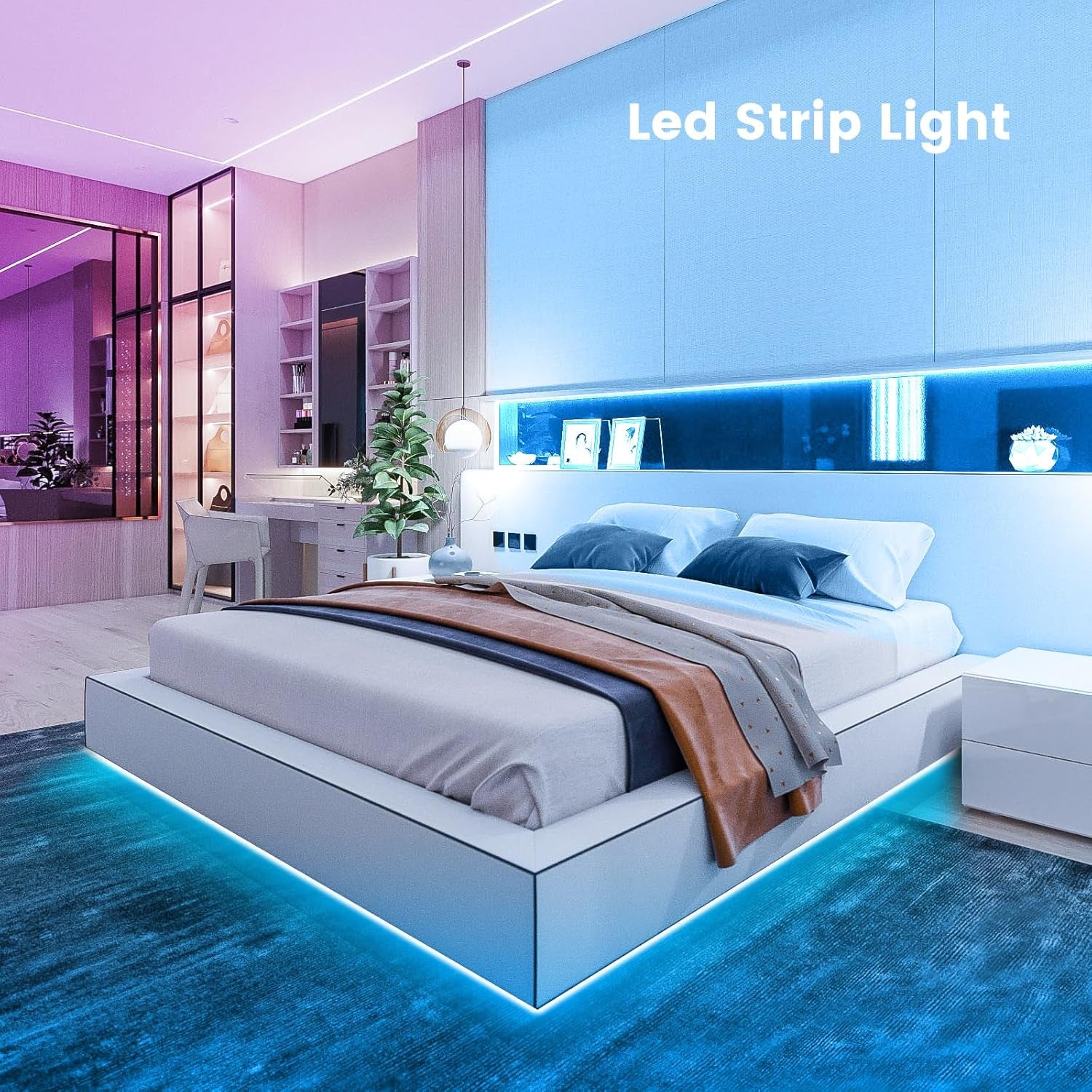 Beaeet LED Strip Light 10M, RGB Music Sync Colour Changing LED Lights for Bedroom, Smart Ambient Lights with Bluetooth App & Remote Control, Flexible Design, Kitchen, Ceiling, Gaming, Home Decoration