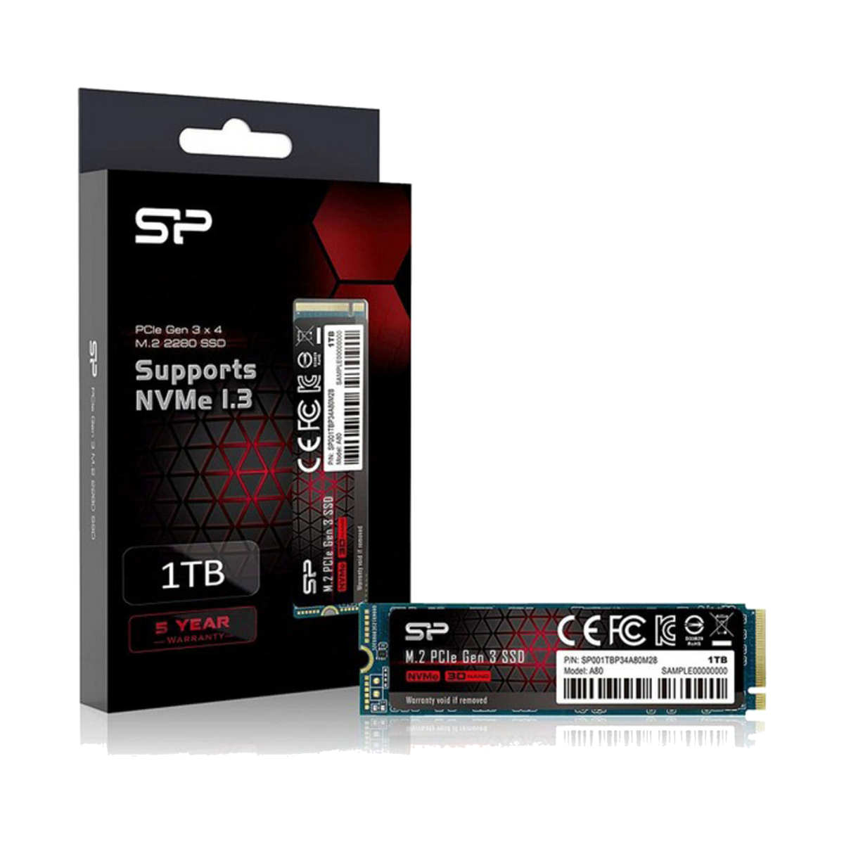 Hard Drive Silicon Power SP00P34A80M28 M.2 SSD