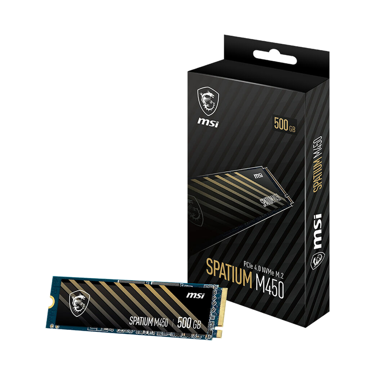 Hard Drive MSI SPATIUM M450 PCIe 4.0 NVMe M.2 500GB 500 GB SSD