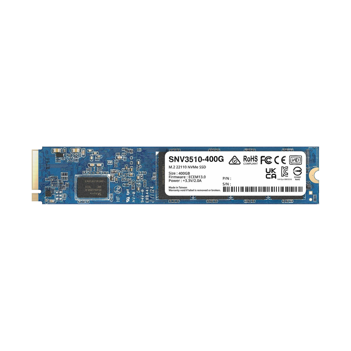 Hard Drive Synology SNV3510-400G 400GB Accessory 400 GB SSD M.2 22110